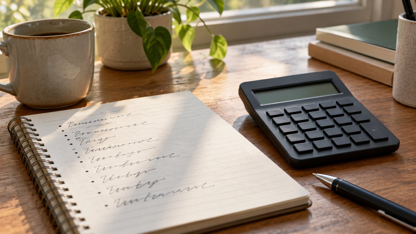 Savings jar next to a laptop (illustrative)